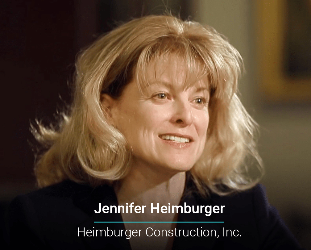 Headshot of Jennifer Heimburger, president of Heimburger Construction, Inc., featured in Women in Construction Week article.