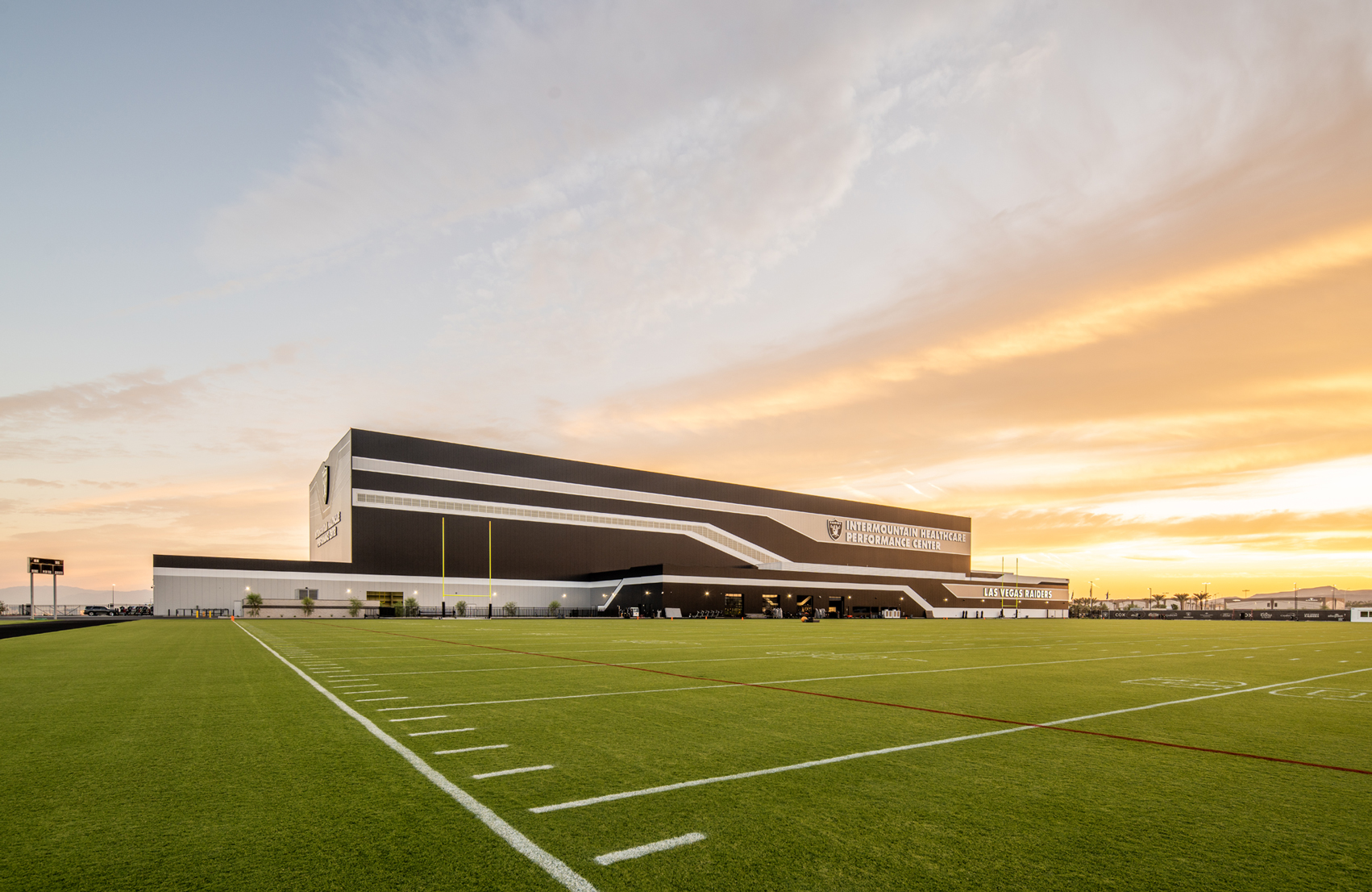 Las Vegas Raiders Practice Facility outside practice field view